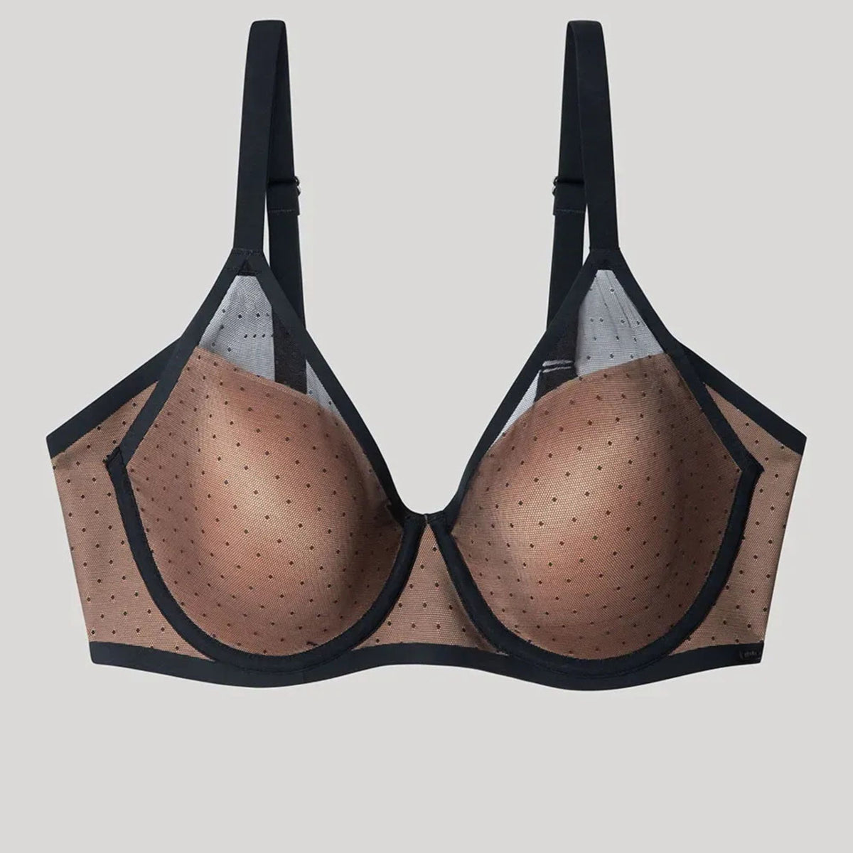 Reggiseno bralette tulle a pois con ferretto Gisela 10051