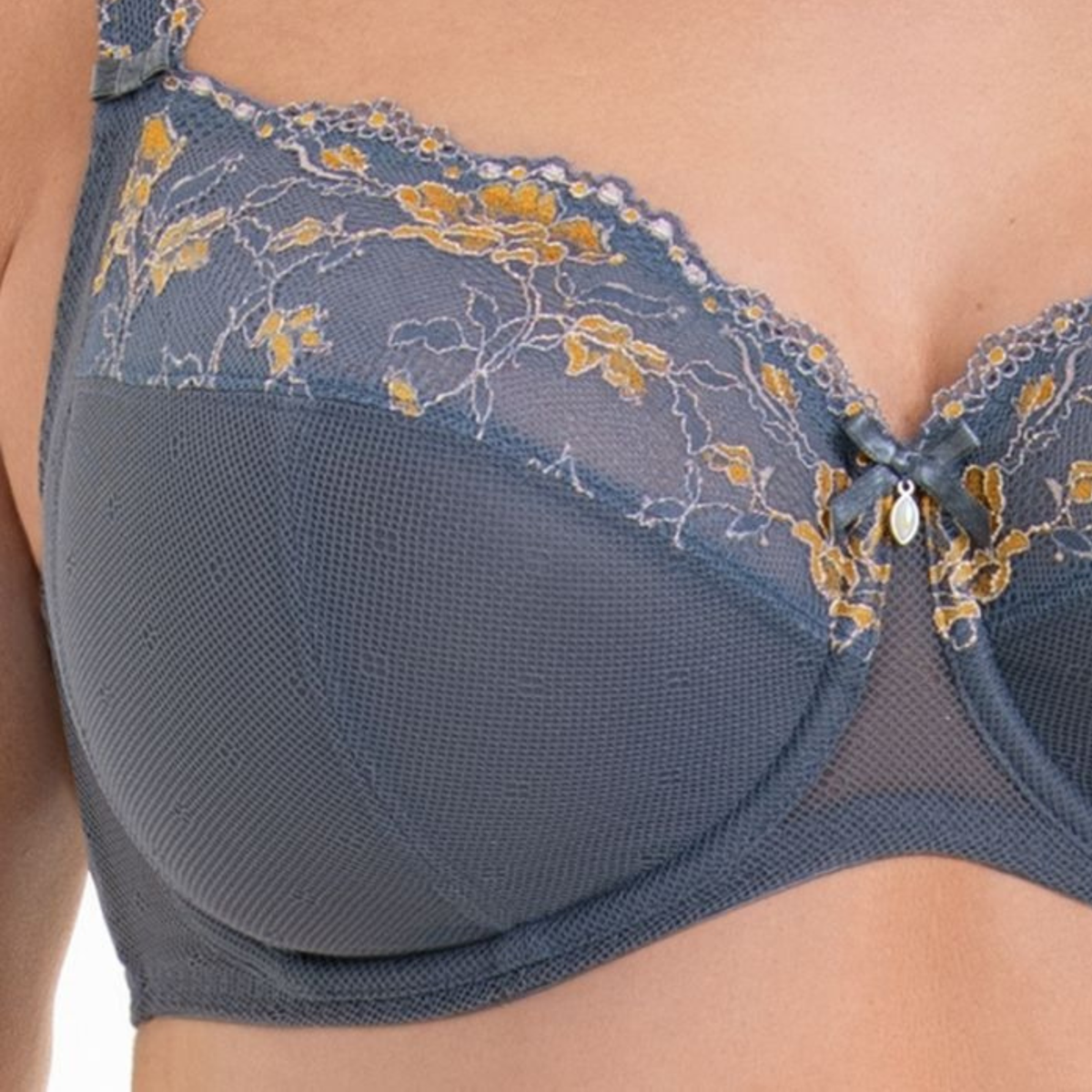 Reggiseno in pizzo e tulle con ferretto Rosa Faia 5249